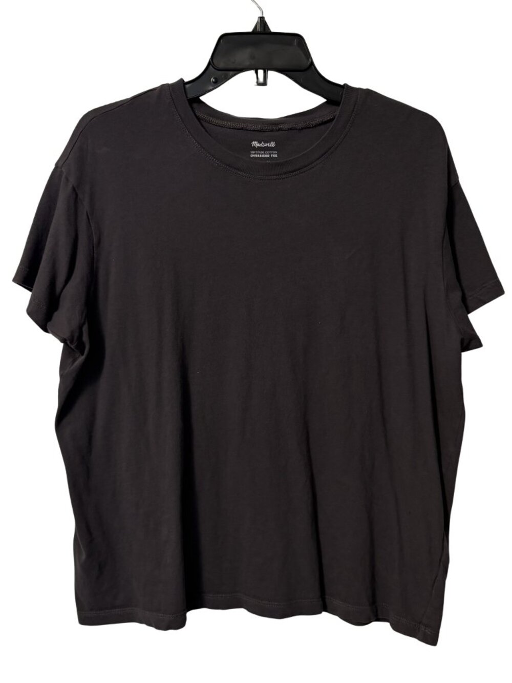 Madewell Softfade Cotton Oversized Tee Dark Gray Size Medium 100% Cotton